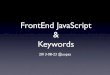 JavaScript And Keywords
