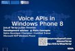 RIATec Windows Phone 8 Voice APIs