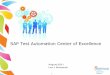Case Study: SAP Test Automation Center of Excellence
