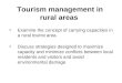Tourism management in rural areas IB Geography