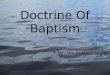 Doctrine of baptism