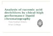Analysis of racemic acid derivitives by chiral high performance liquid chromatography