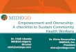 Empowerment and Ownership: AChecklist to Sustain Community Health Workers