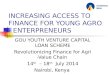 Increasing access to finance for young agro-enterpreneurs