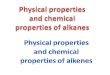 Alkanes and alkenes physical properties and chemical properties