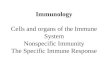 Immunology Cells and organs of the Immune System Nonspecific 