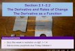 Lesson 7: The Derivative (Section 41 slides)