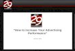 Increase Your Advertising Performance Session
