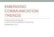 Emerging Communications for Community Foundations