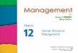Chap 12 human resource management management by robbins & coulter 8 e