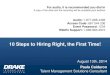 10 Steps to Hiring Right the First Time