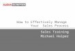 How to Effectively Manage the Sales Process
