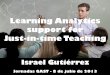 Learning Analytics Support for Just-in-time Teaching