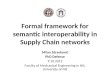 Formal framework for semantic interoperability in Supply Chain networks