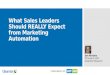 What Sales Leaders Should REALLY Expect from Marketing Automation