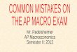 Common Mistakes on The AP Macro Exam