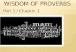 Teaching on Proverbs 1