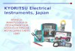 KYORITSU Electrical Instruments, Japan WERELD- MARKTLEIDER IN TESTAPPARATUUR VOOR ELEKTRISCHE INSTALLATIES SINDS 1940