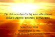 De do's en don'ts bij een effectieve lokale zonne-energie campagne Solar Days 2014 Wageningen 15 mei Ruth Mourik/DuneWorks
