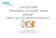 Lunchcafé ‘Voorkom schade, werk veilig!’ Week van de Patiëntveiligheid 22 november 2010 Verpleegkundige Adviesraad