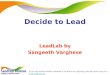 Decide To Lead