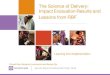 Annual Results and Impact Evaluation Workshop for RBF - Day Four - The Science of Delivery - Impact Evaluation Results and Lessons from RBF