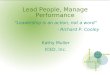 Lead People, Manage Performance