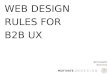 Web Design Rules for B2B UX