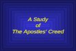 A Study of The Apostles' Creed