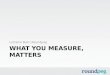 What you measure matters