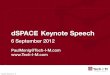 dSPACE Keynote Presentation