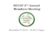 2013 NCCGP Annual Members Meeting