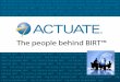 Actuate  BIRT dans tous ses états : Reporting, Interactif, Ad-hoc, Analytique 1/2 par Stephan Caracas