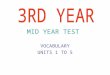 Mid year test vocabulary practice
