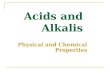 Chemistry - acids and alkali