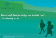 Personal Productivity-  an inside job