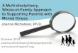 Multi disiplinary approach to supporting parents with a mental illness