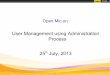 User management through administration process 2307