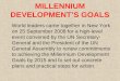 Millennium Devolopment Goals