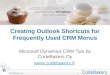 Outlook Shortcuts for Microsoft Dynamics CRM