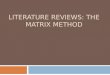 Lit review matrix pp
