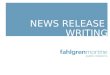 News Release Writing