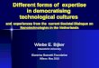 Different forms of expertise in democratising technological cultures