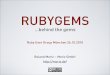 Rubygems - behind the gems