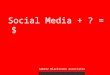 Social Media + ? = $: Nonprofits and Social Media