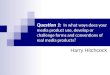 Evaluation Tasks Question 1- Harry Hitchcock
