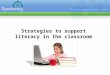 Strategies to Support Literacy in the Classroom