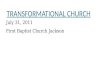 Transformational Church July 31