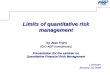 Limits of quantitative risk management