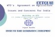 WTO’s  Agreement on Agriculture Issues and Concerns for India